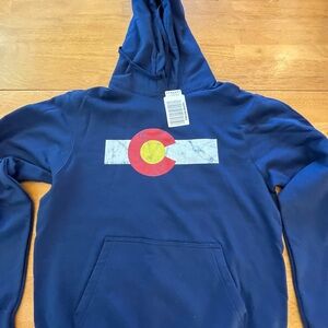 Navy Blue Hoodie with Graphic Design